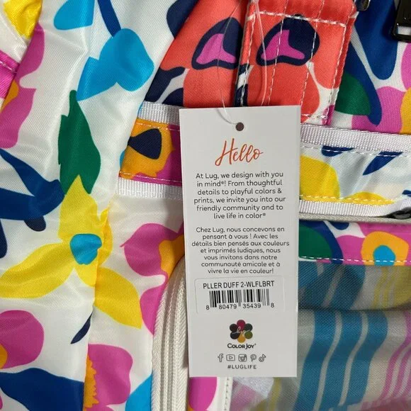 Lug Propeller 2 Overnight Bag Wildflower Brights White with Neon Print - Picture 16 of 16